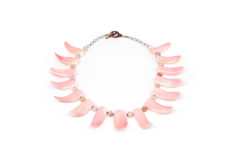 Nereyda's Song I: Conch Shell Statement Necklace