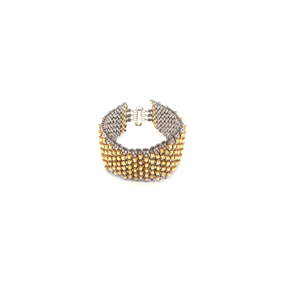 Lady Grey Beads Bracelet The Gold & Nickel Standard: Statement Bracelet