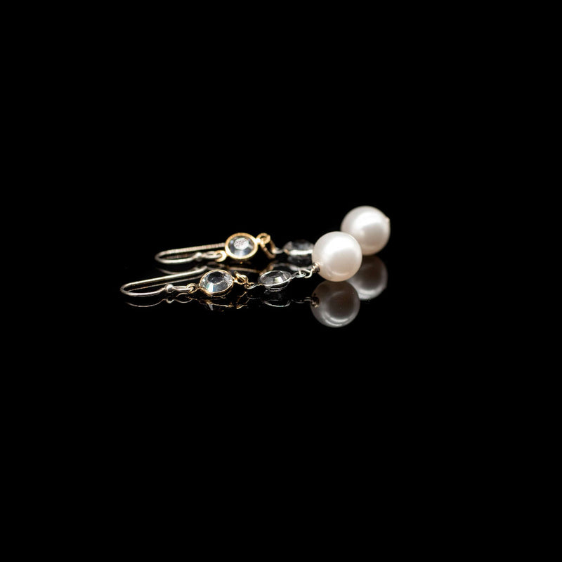 Lady Grey Beads Earrings Belle of the Ball III: Pearl Statement Earrings