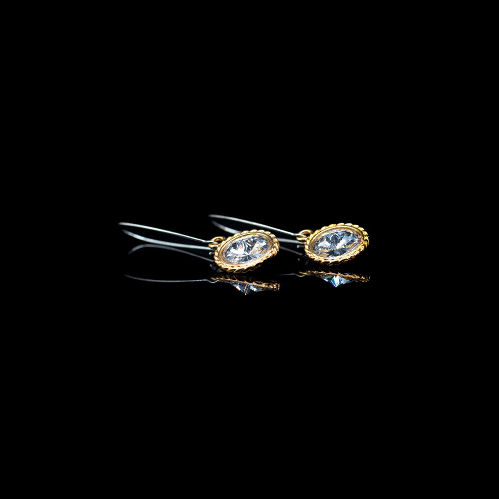 Lady Grey Beads Earrings Clear Sparkler: Swarovski Statement Earrings