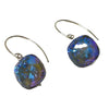 Lady Grey Beads Earrings Dazzling Army Blue Green: Swarovski Crystal Earrings