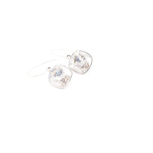 Lady Grey Beads Earrings Dazzling Clarity: Swarovski Crystal Earrings