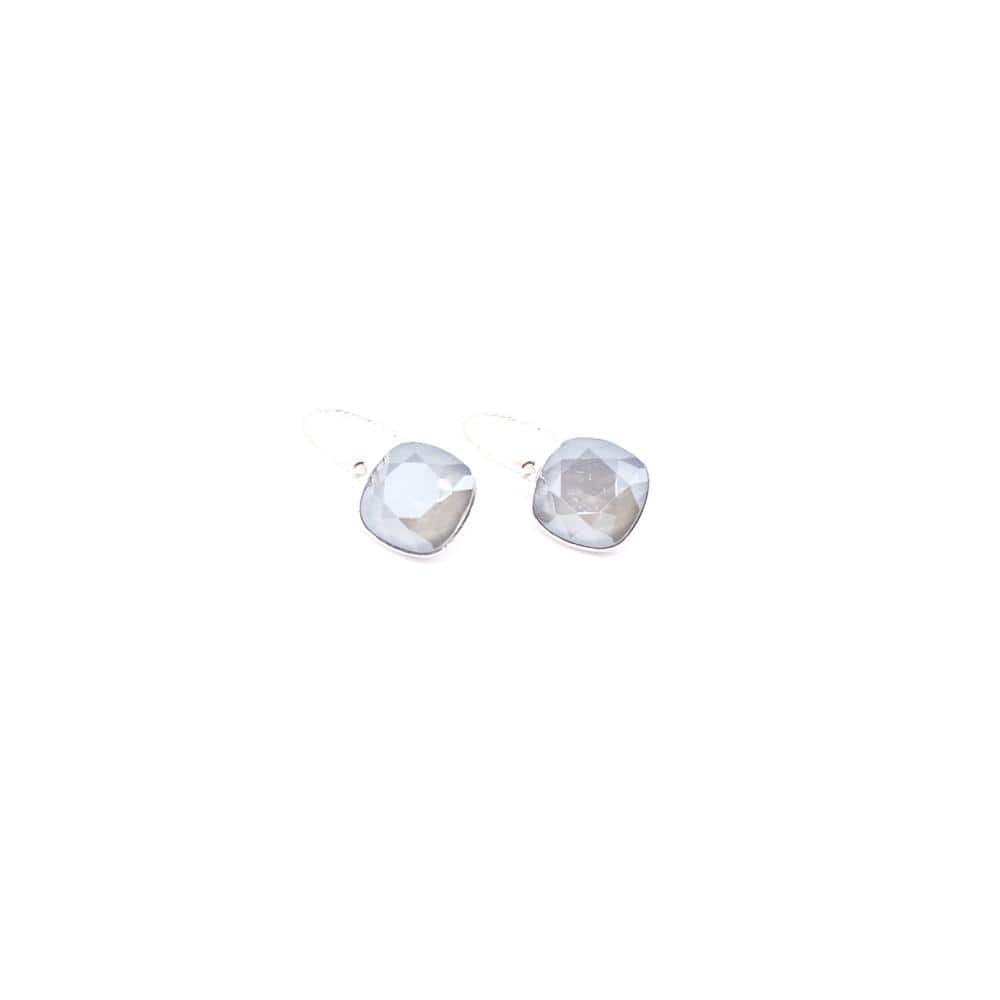 Lady Grey Beads Earrings Dazzling Dove Gray: Swarovski Crystal Earrings
