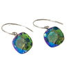 Lady Grey Beads Earrings Dazzling Into the Forest Green: Swarovski Crystal Earrings