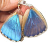 Lady Grey Beads Earrings Flight of Fancy Blue Statement Butterfly Wings Earrings, II