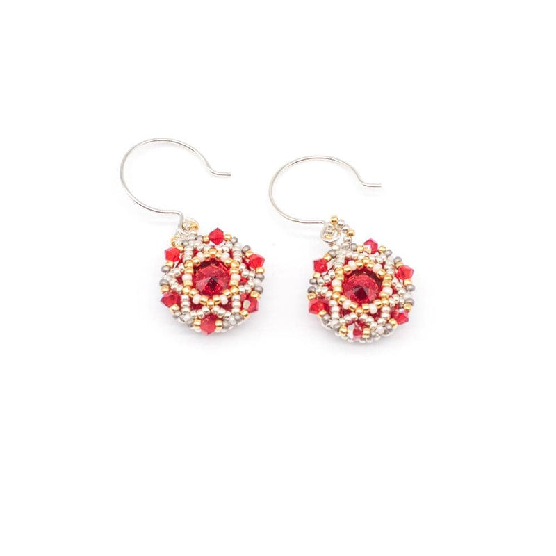 Lady Grey Beads Earrings Queen of the Bay, Lady In Red: Statement Earrings