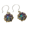 Lady Grey Beads Earrings Reign, Purple Paradise: Beadwoven Statement Earrings