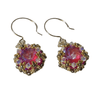 Lady Grey Beads Earrings Reign, Royal Red: Beadwoven Statement Earrings