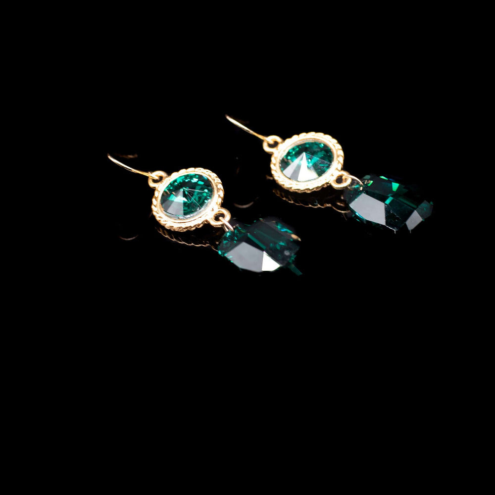 Lady Grey Beads Earrings The Emerald Lady Coconut: Statement Earrings