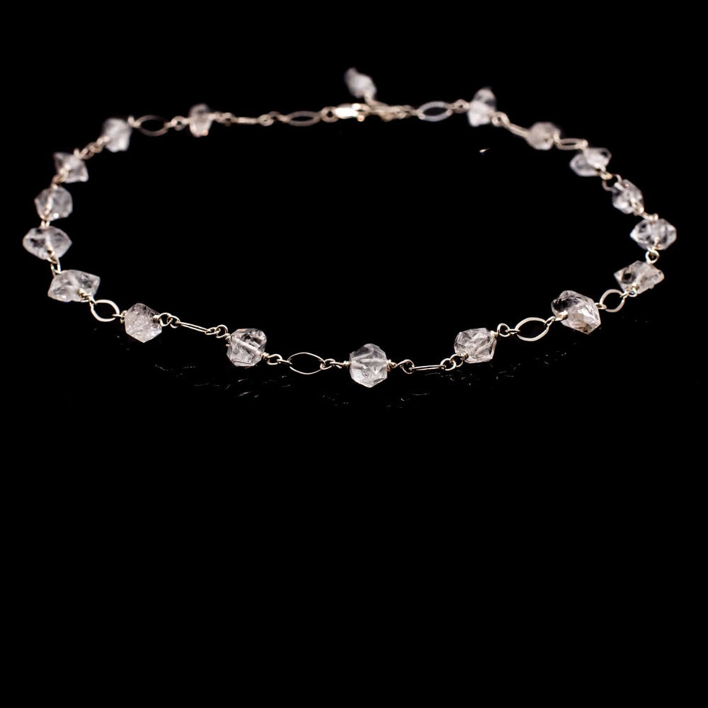 Lady Grey Beads Necklace Diamonds Are a Girl's Best Friend: Herkimer Diamond Necklace