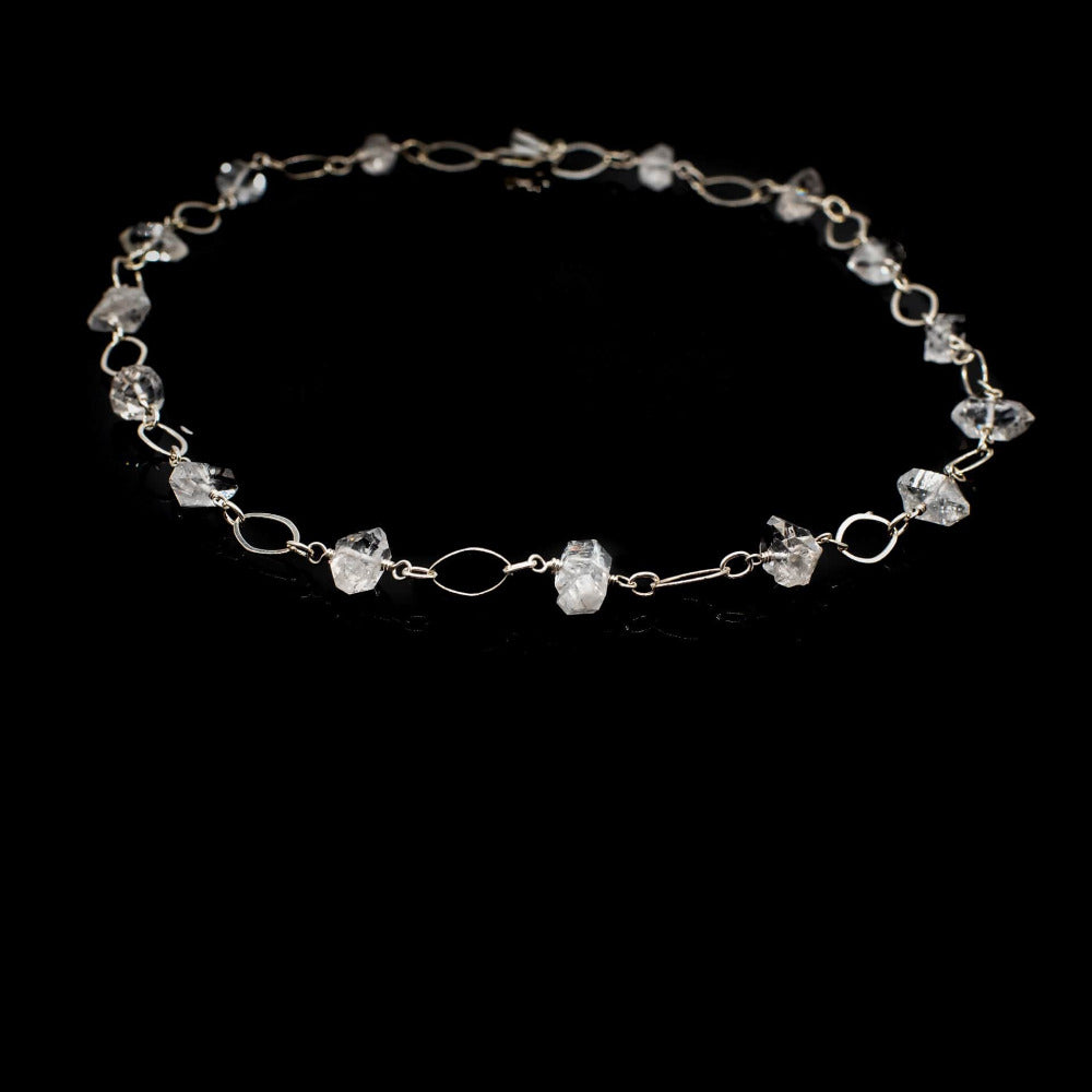 Lady Grey Beads Necklace Diamonds Are a Girl's Best Friend: Herkimer Diamond Necklace