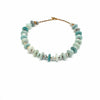 Lady Grey Beads Necklace Dryad's Bauble: Natural Stones Blue Amazonite Statement Necklace