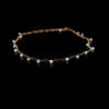 Lady Grey Beads Necklace Glowing Round Ethiopian Opals II: Natural Stone Goldfill Chain Necklace