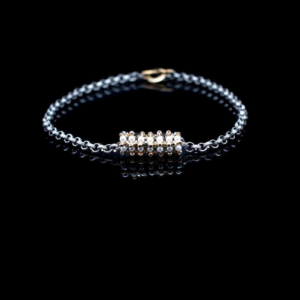 Lady Grey Beads Necklace Sparkle Away III: Swarovski Crystal Necklace