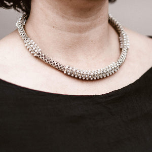 Lady Grey Beads Necklace The Deluxe Regal Lady: Statement Necklace