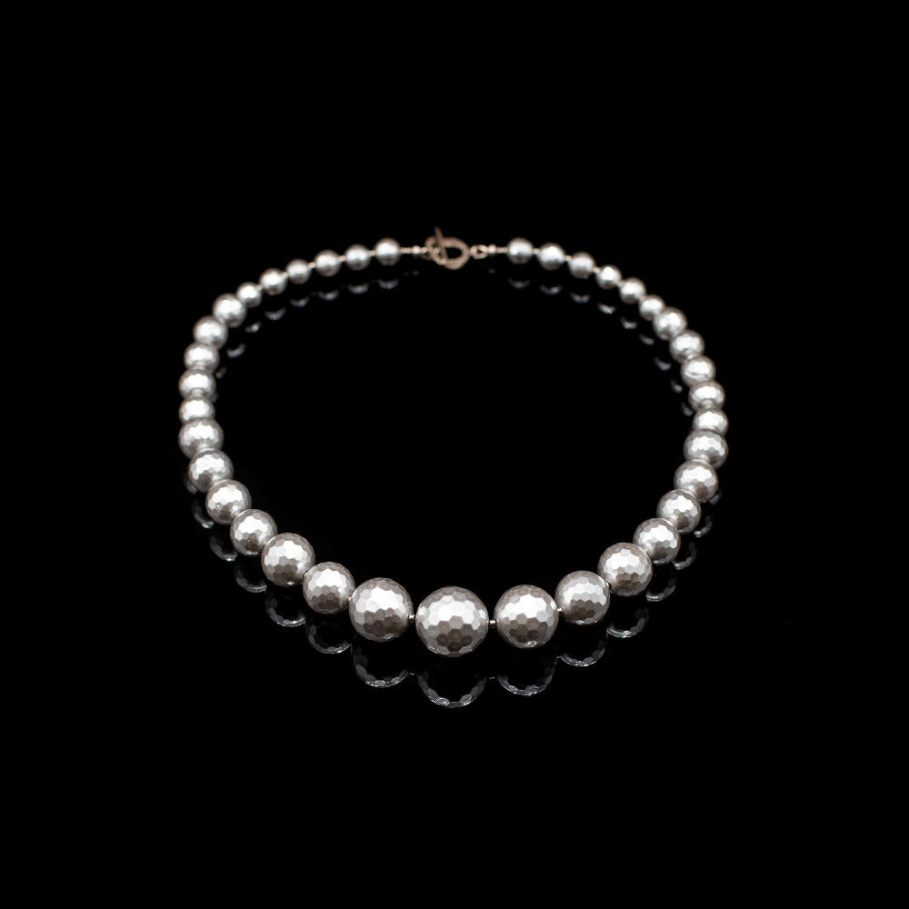 Lady Grey Beads Necklace The Grey Lady: Pearl Statement Necklace
