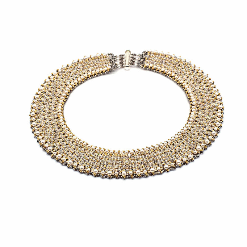 Lady Grey Beads Necklace The Lady Diane Collar: Statement Necklace