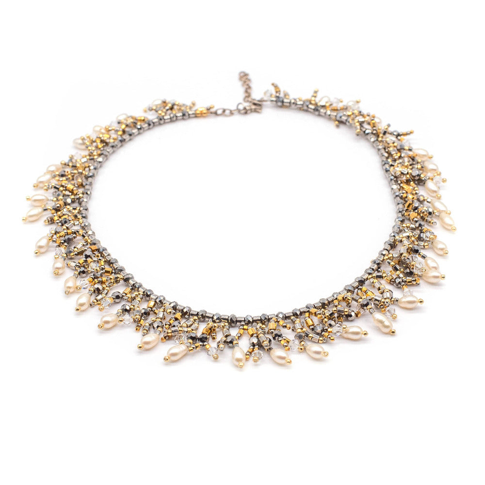 Lady Grey Beads Necklace The Regal One: Statement Necklace